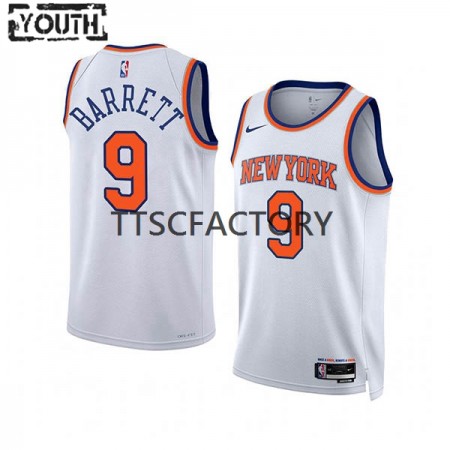Kinder NBA New York Knicks Trikot RJ Barrett 9 Nike 2022-23 Association Edition Weiß Swingman